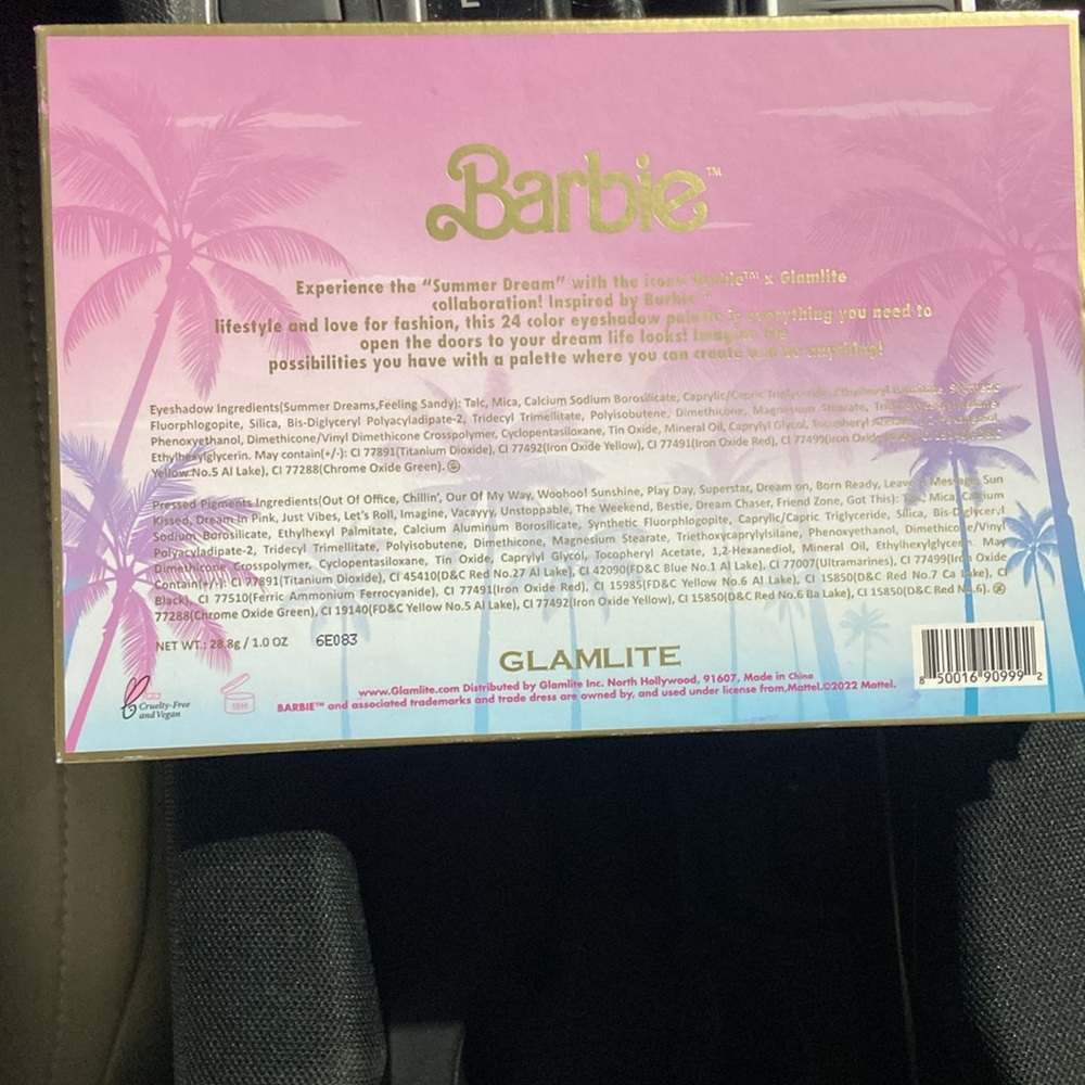 Barbie X Glamlite Eyeshadow Palette 💕 Brand New - Picture 8 of 8